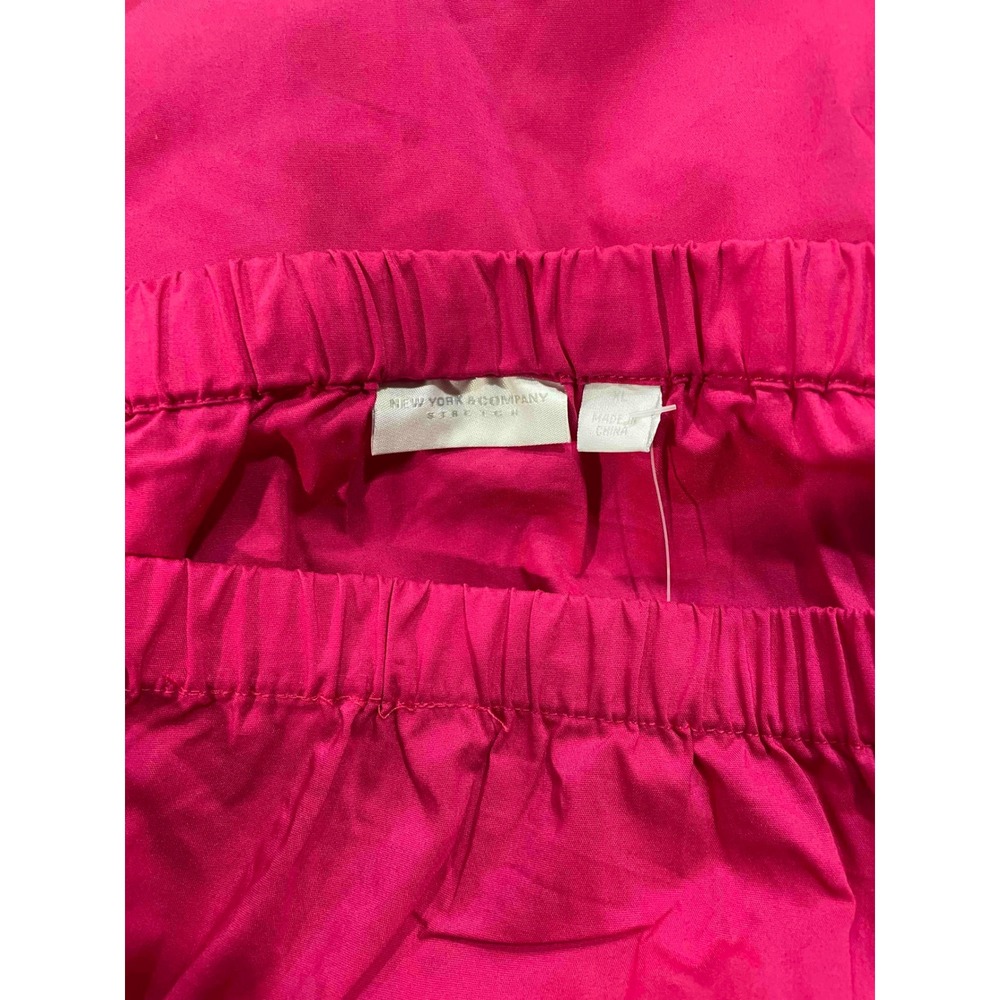 NEW YORK & COMPANY Pink Off Shoulder Ruffle Sleeve Top Blouse XL - Picture 3 of 4